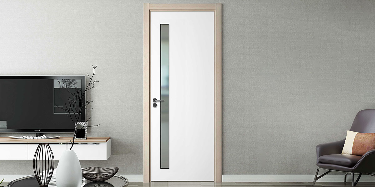 Cửa nội thất bằng gỗ PVC thiết kế đơn giản Cửa nội thất bằng gỗ