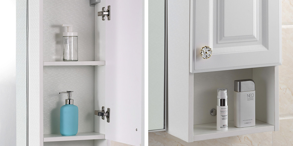 Bàn trang điểm phòng tắm bằng gỗ PVC trắng