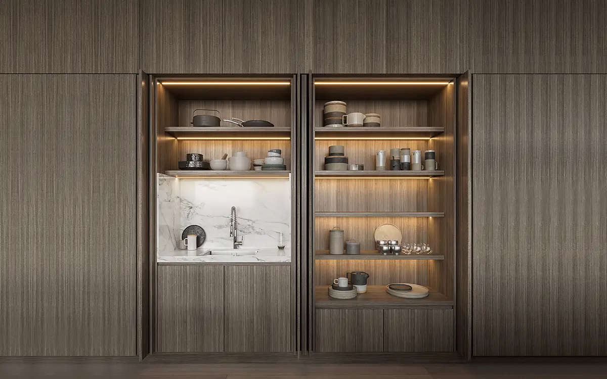 tủ bếp có túi Doors