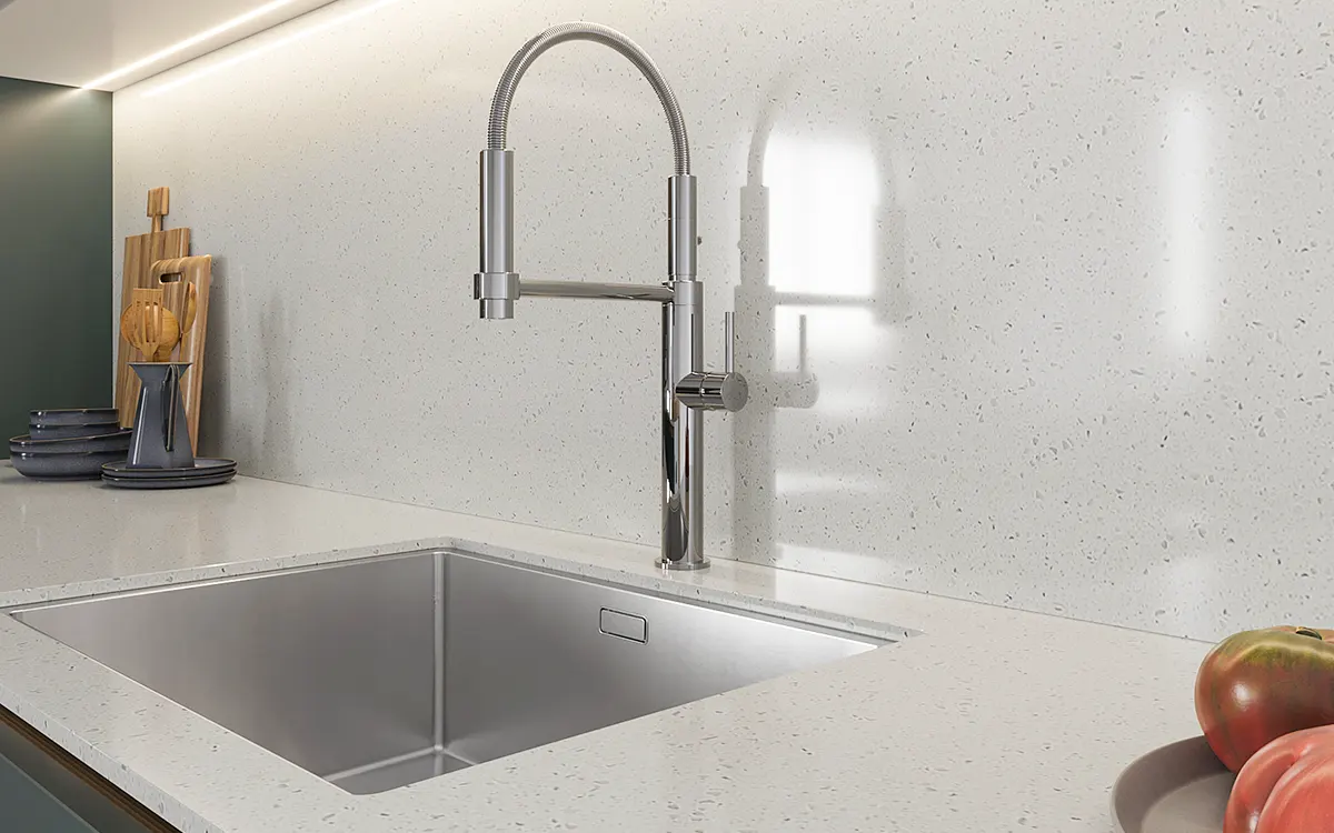 Tủ bếp Xanh Xanh Phong Cách Hiện Đại