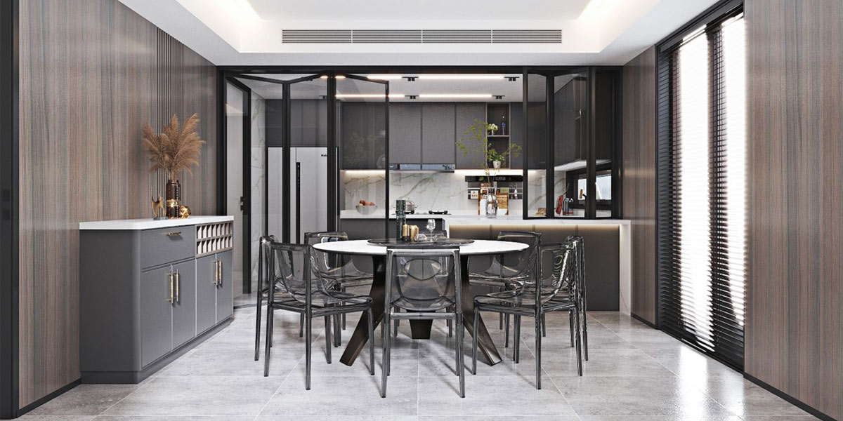 Khu vực bếp và phòng ăn