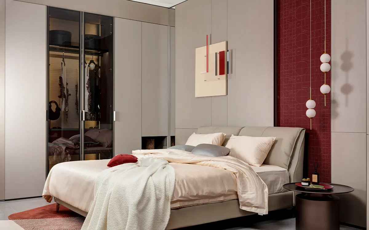Có họa tiết màu be đậm Tủ quần áo Melamine