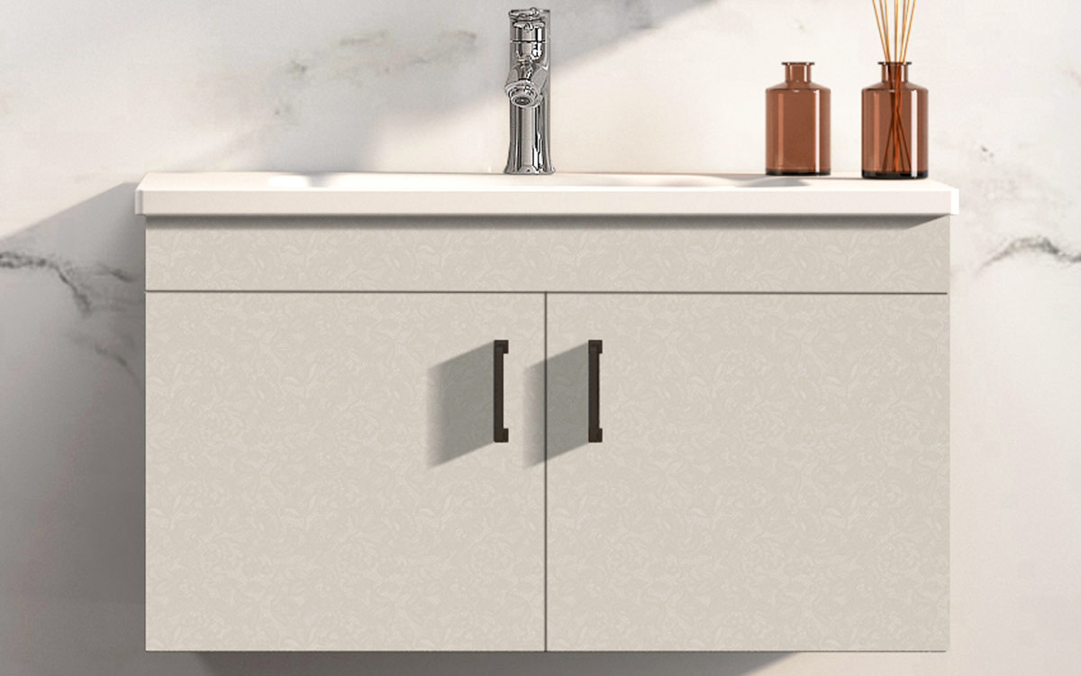 Bàn trang điểm phòng tắm màu be with Sink
