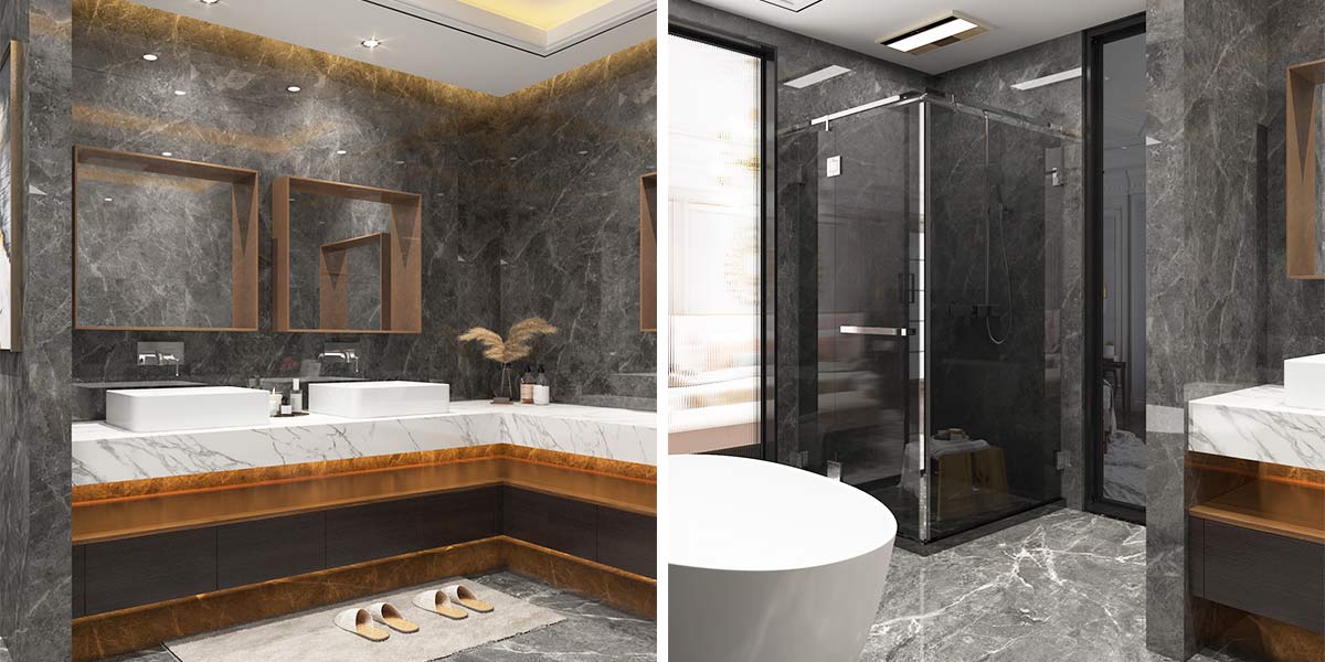 Bàn trang điểm phòng tắm sang trọng Thiết kế nổi Bàn trang điểm phòng tắm sang trọng Thiết kế nổi