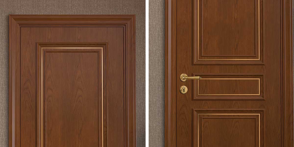 Cửa gỗ sồi đặt riêng sang trọng Cửa bên trong dán Veneer